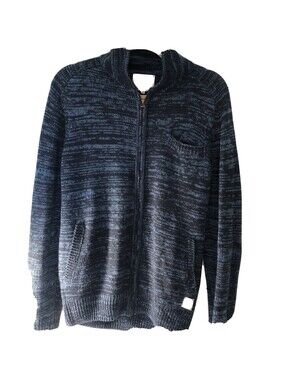 BellField Britain 🇬🇧 Zippered Long Sleeve Blue Sweater Medium